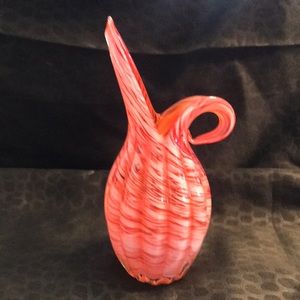 Orange glass vase